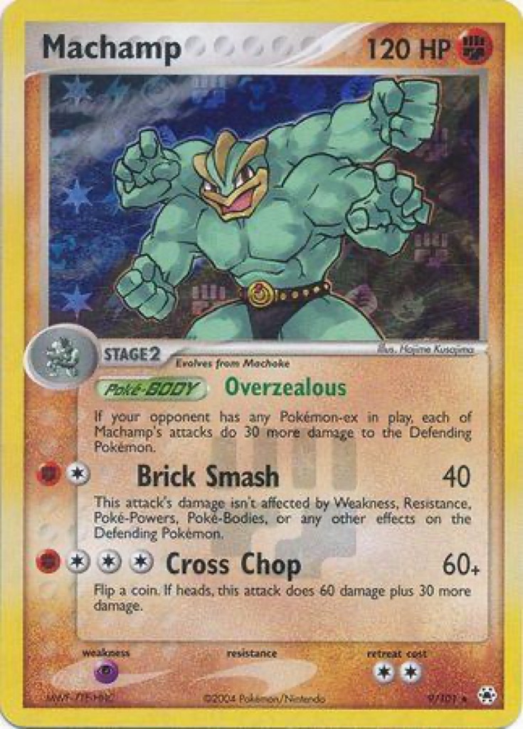 Reverse Holo Machamp 9/101, Hidden Legends Pokémon card