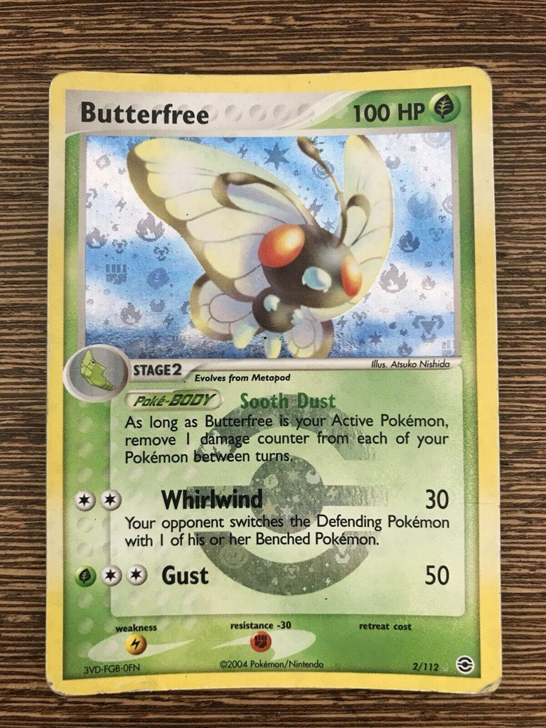 Reverse Holo Butterfree 2/112, FireRed & LeafGreen Pokémon card
