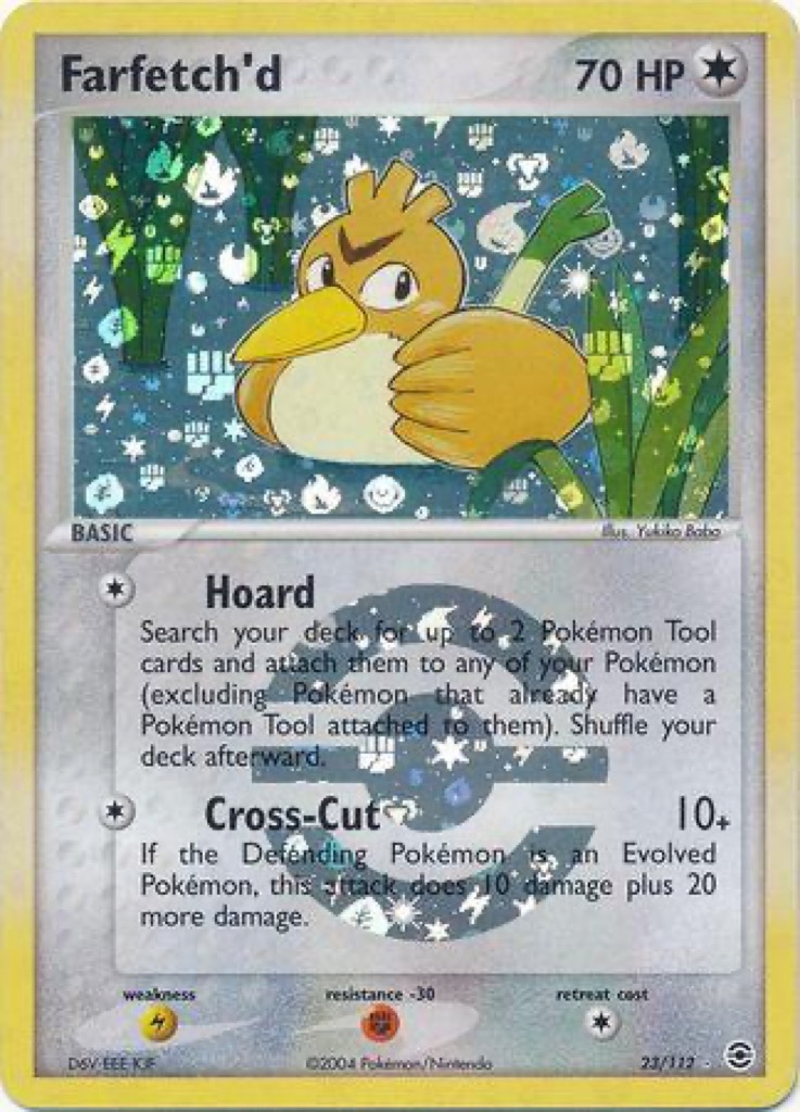 Reverse Holo Farfetch'd 23/112, FireRed & LeafGreen Pokémon card