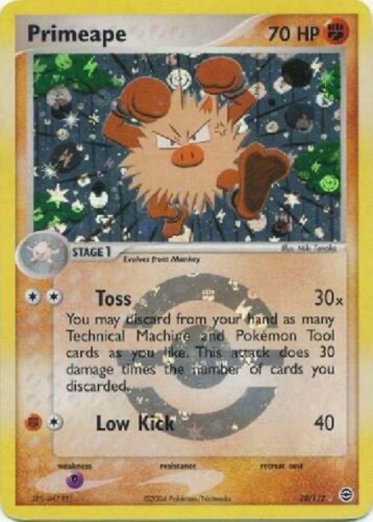 Reverse Holo Primeape 28/112, FireRed & LeafGreen Pokémon card