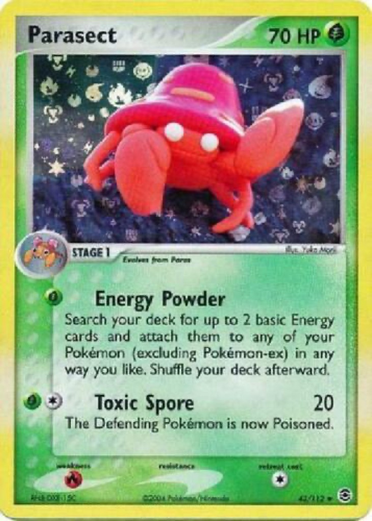 Reverse Holo Parasect 43/112, FireRed & LeafGreen Pokémon card