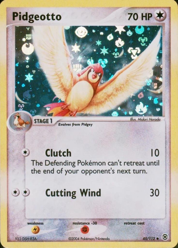 Reverse Holo Pidgeotto 45/112, FireRed & LeafGreen Pokémon card