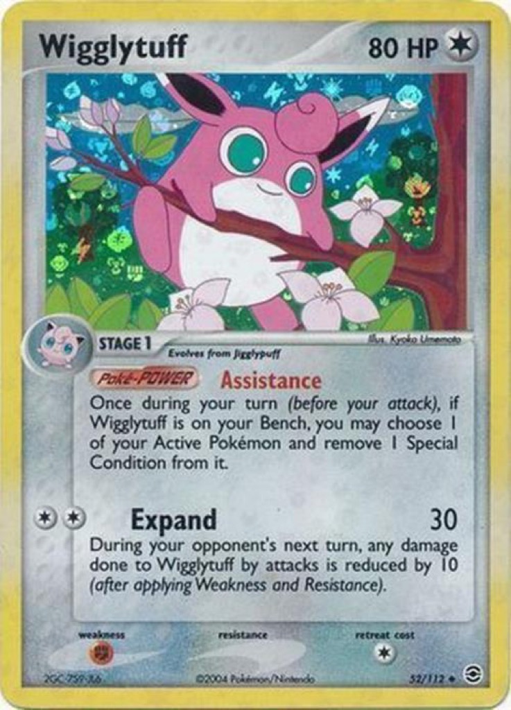 Reverse Holo Wigglytuff 52/112, FireRed & LeafGreen Pokémon card