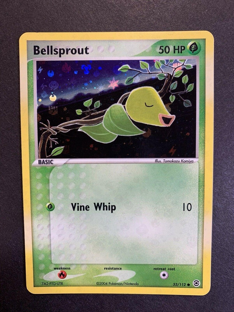 Reverse Holo Bellsprout 53/112, FireRed & LeafGreen Pokémon card