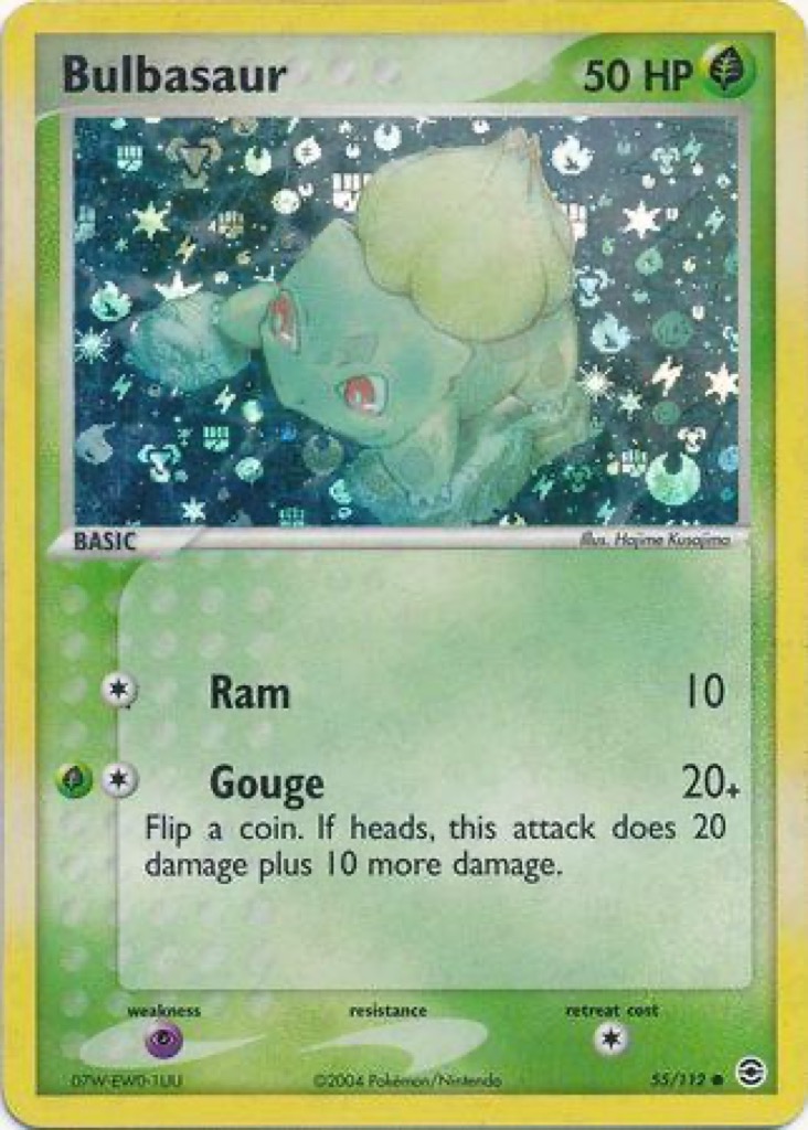 Reverse Holo Bulbasaur 55/112, FireRed & LeafGreen Pokémon card