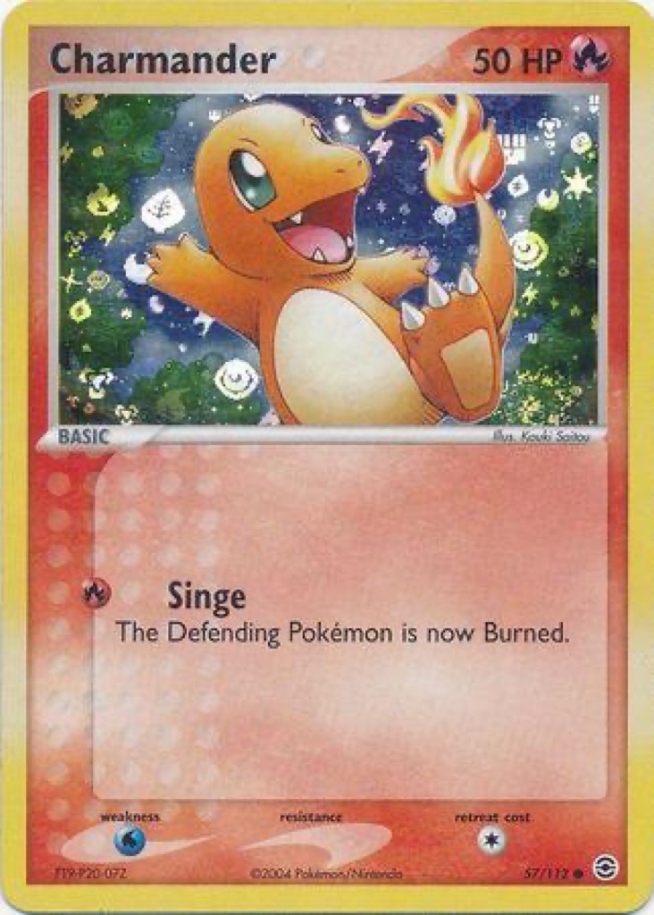 Reverse Holo Charmander 57/112, FireRed & LeafGreen Pokémon card