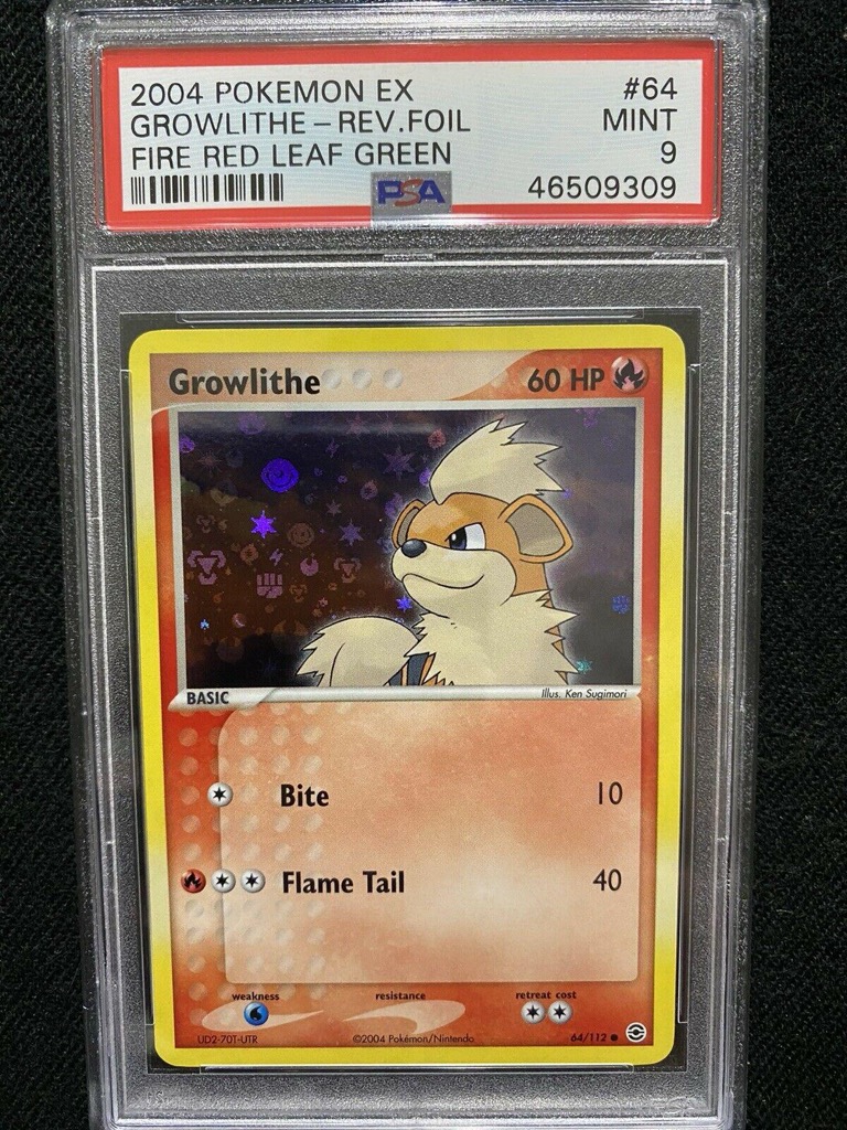 Reverse Holo Growlithe 64/112, FireRed & LeafGreen Pokémon card