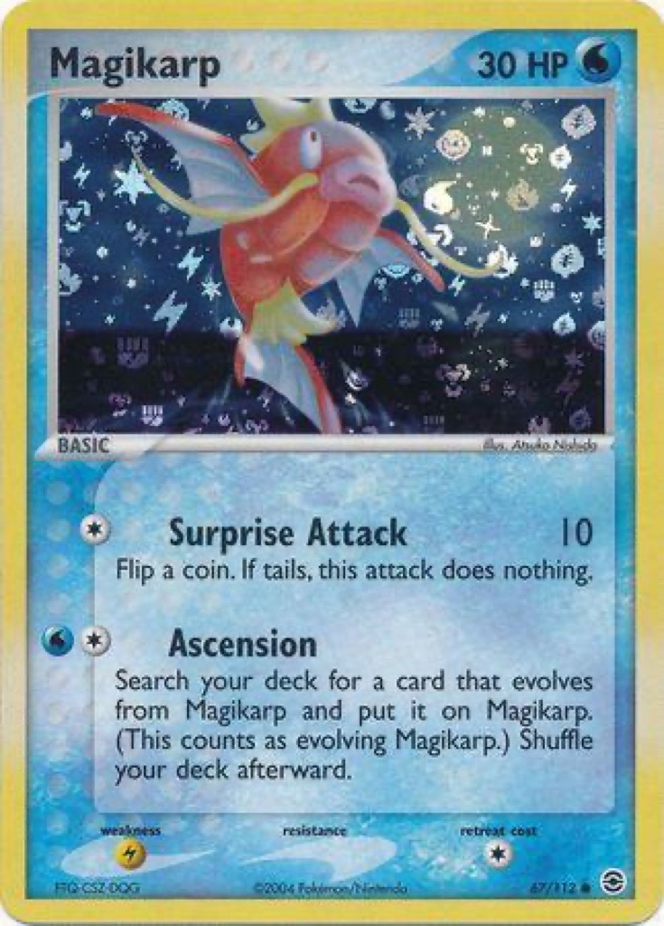 Reverse Holo Magikarp 67/112, FireRed & LeafGreen Pokémon card