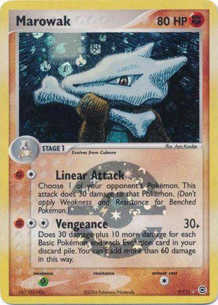 Reverse Holo Marowak 7/112, FireRed & LeafGreen Pokémon card