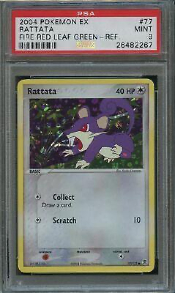 Reverse Holo Rattata 77/112, FireRed & LeafGreen Pokémon card