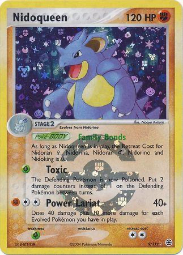 Reverse Holo Nidoqueen 9/112, FireRed & LeafGreen Pokémon card