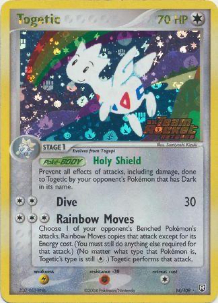 Reverse Holo Togetic 14/109, Team Rocket Returns Pokémon card