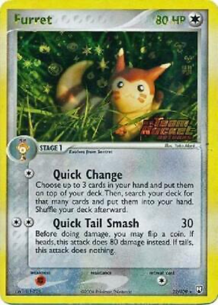 Reverse Holo Furret 22/109, Team Rocket Returns Pokémon card