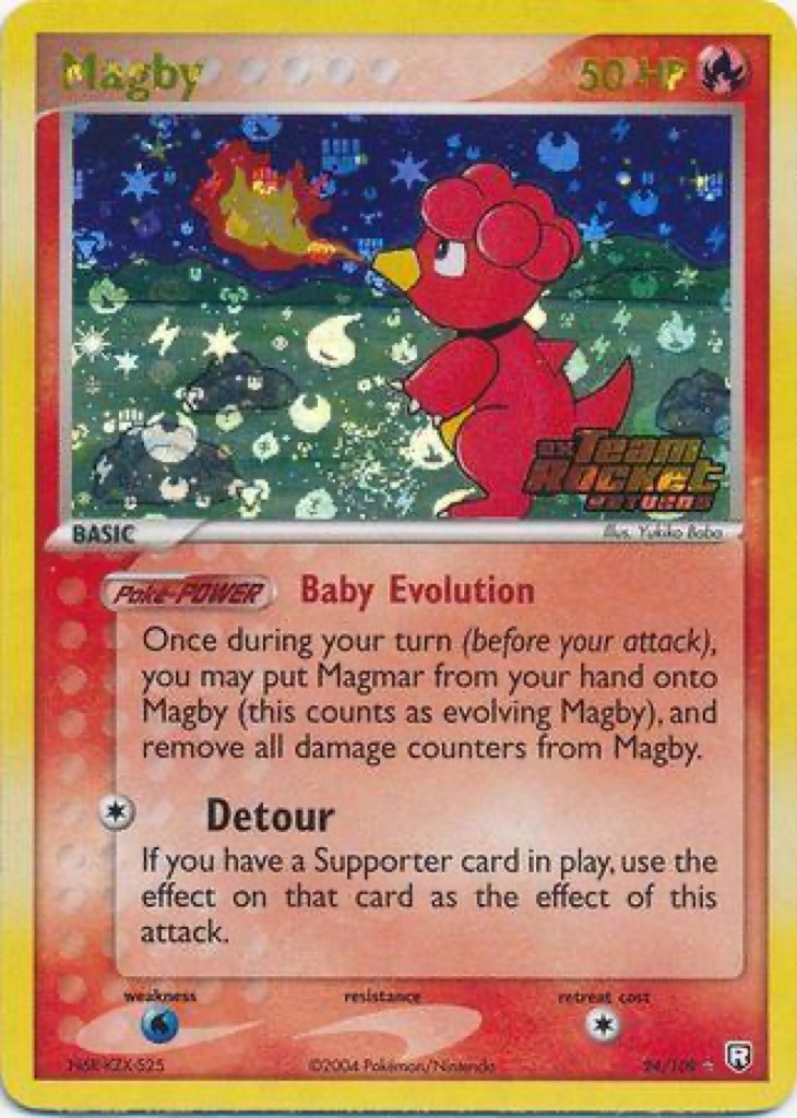Reverse Holo Magby 24/109, Team Rocket Returns Pokémon card