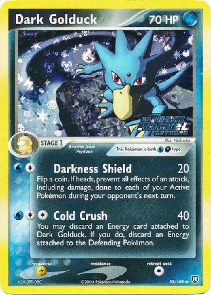 Reverse Holo Dark Golduck 35/109, Team Rocket Returns Pokémon card