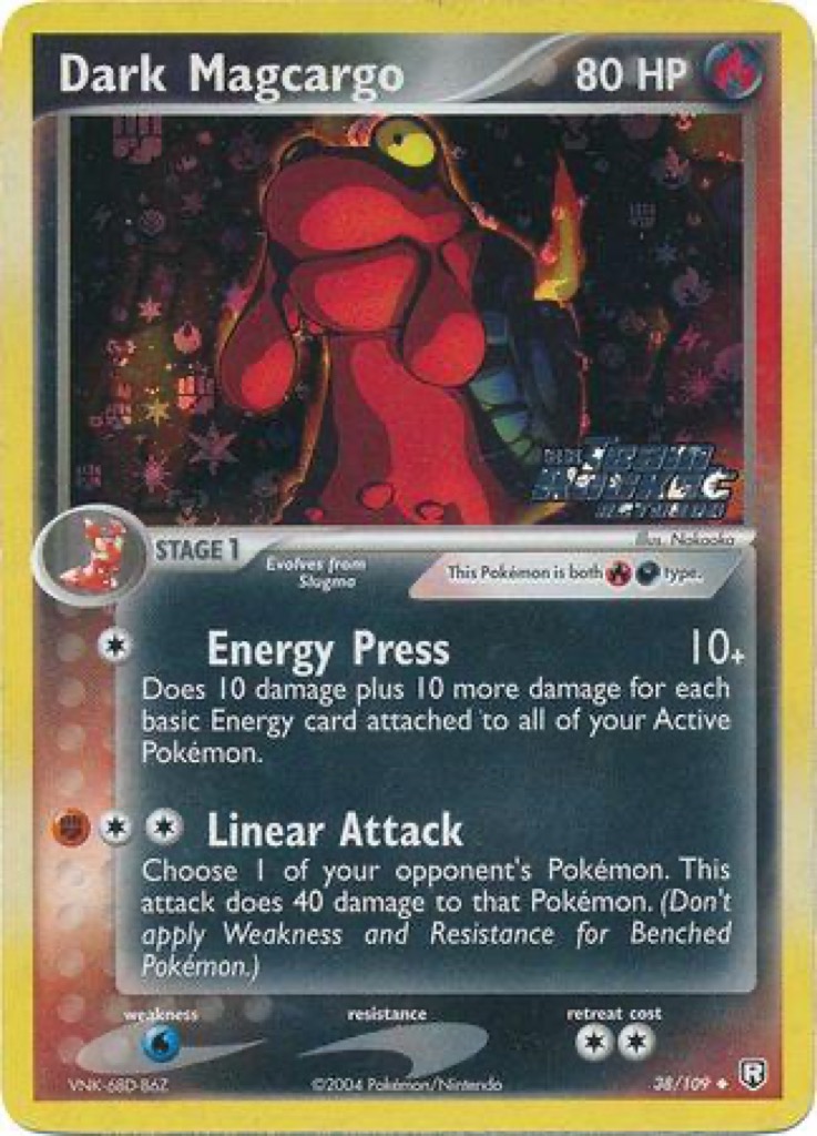 Reverse Holo Dark Magcargo 38/109, Team Rocket Returns Pokémon card