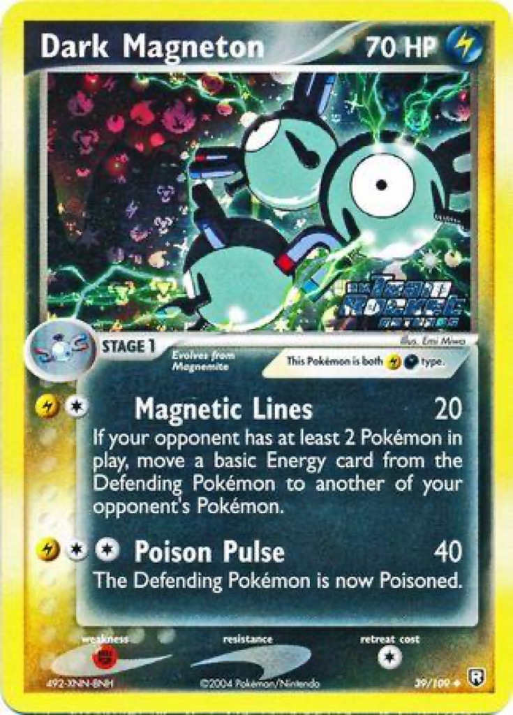 Reverse Holo Dark Magneton 39/109, Team Rocket Returns Pokémon card