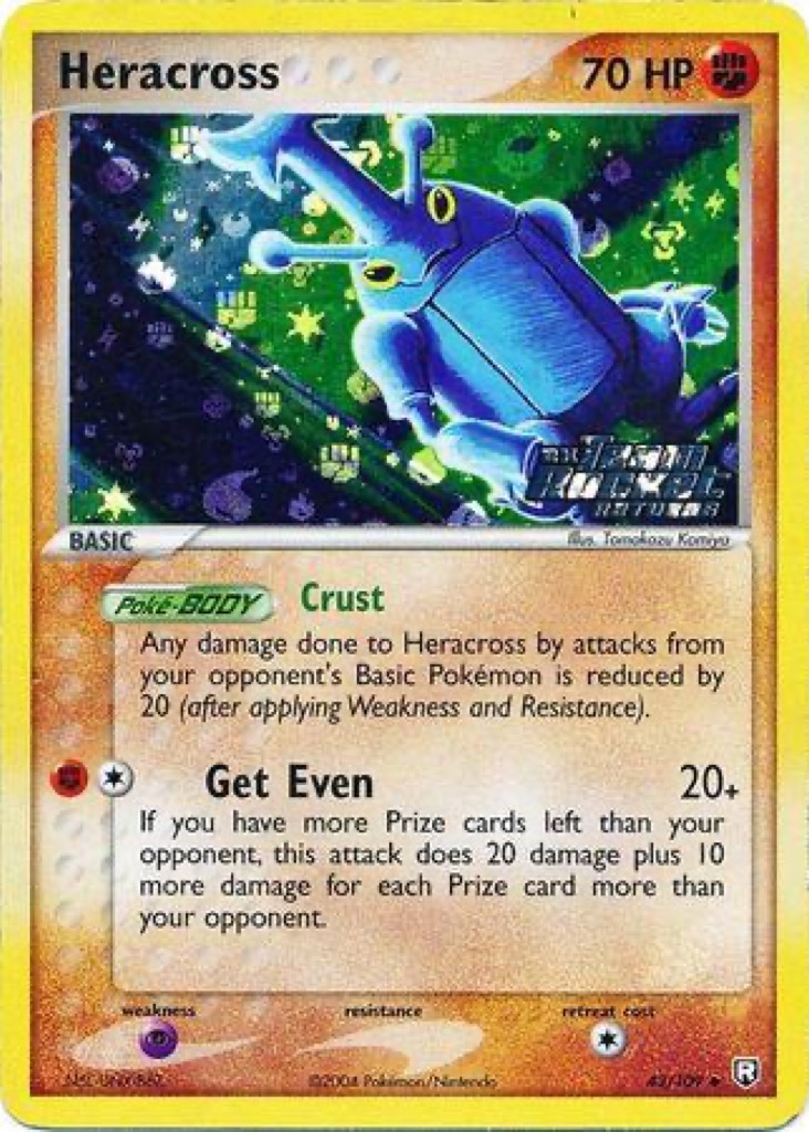 Reverse Holo Heracross 43/109, Team Rocket Returns Pokémon card