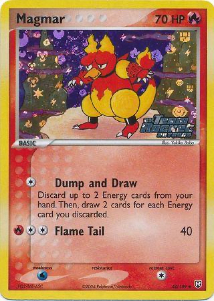 Reverse Holo Magmar 44/109, Team Rocket Returns Pokémon card