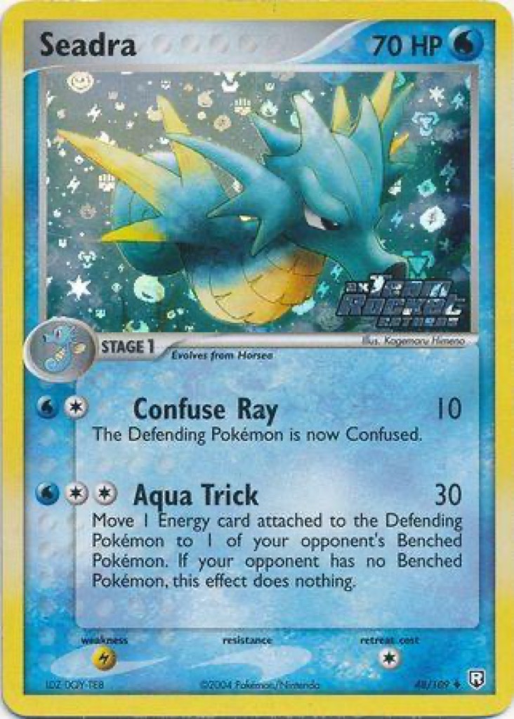 Reverse Holo Seadra 48/109, Team Rocket Returns Pokémon card