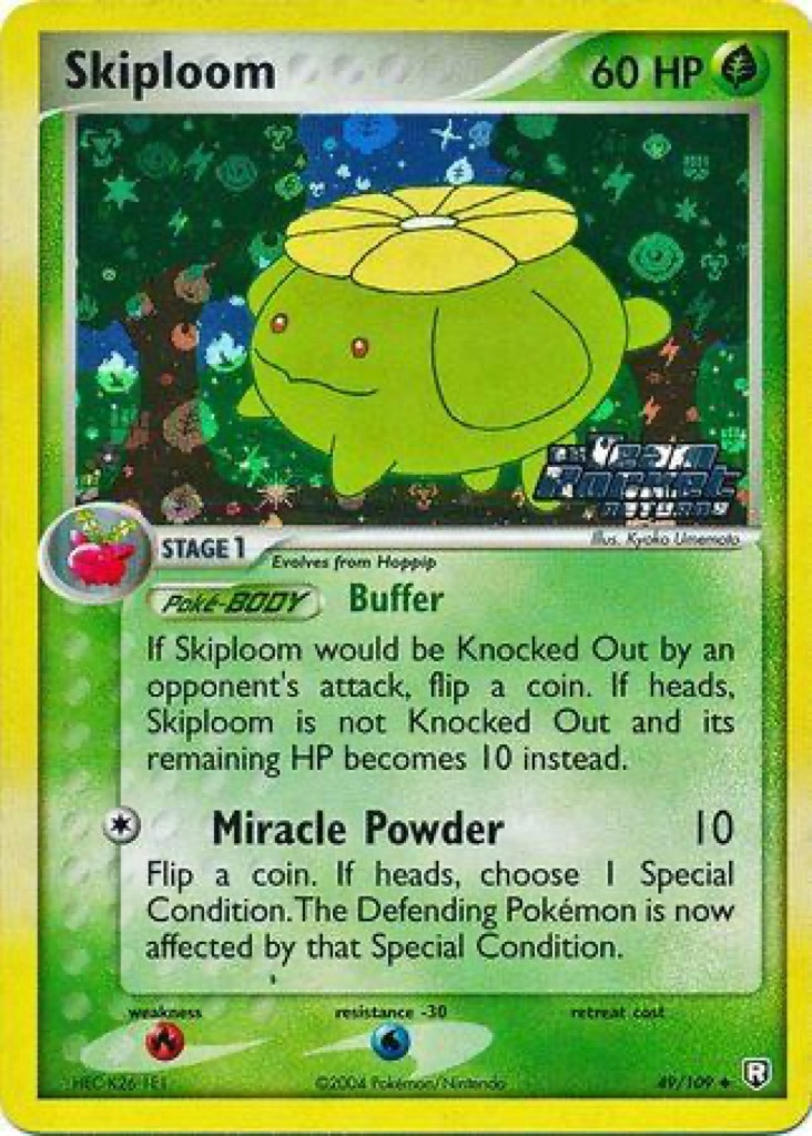 Reverse Holo Skiploom 49/109, Team Rocket Returns Pokémon card