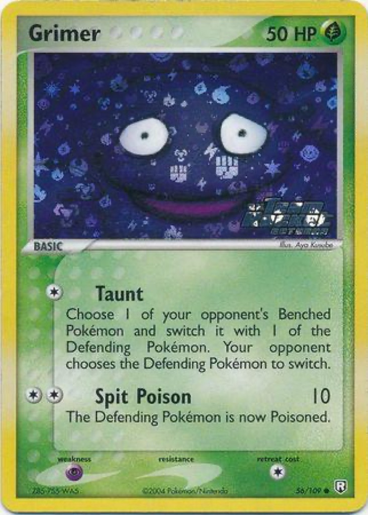 Reverse Holo Grimer 56/109, Team Rocket Returns Pokémon card