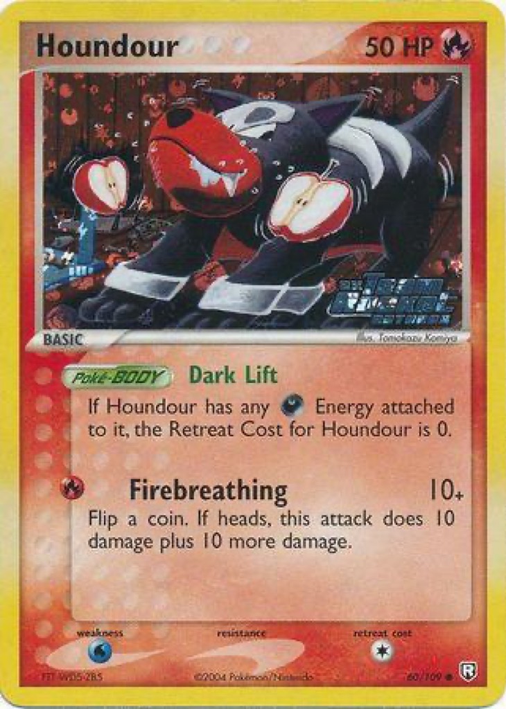 Reverse Holo Houndour 60/109, Team Rocket Returns Pokémon card