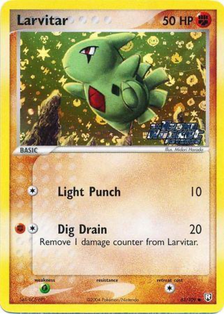 Reverse Holo Larvitar 63/109, Team Rocket Returns Pokémon card