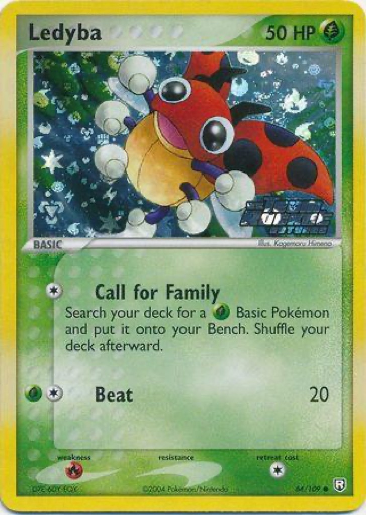 Reverse Holo Ledyba 64/109, Team Rocket Returns Pokémon card