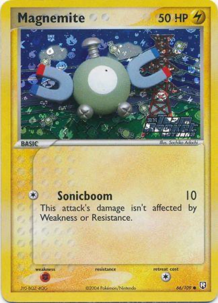 Reverse Holo Magnemite 66/109, Team Rocket Returns Pokémon card