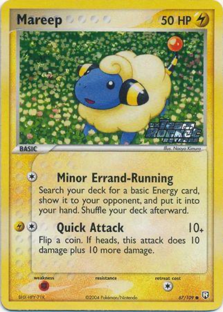 Reverse Holo Mareep 67/109, Team Rocket Returns Pokémon card
