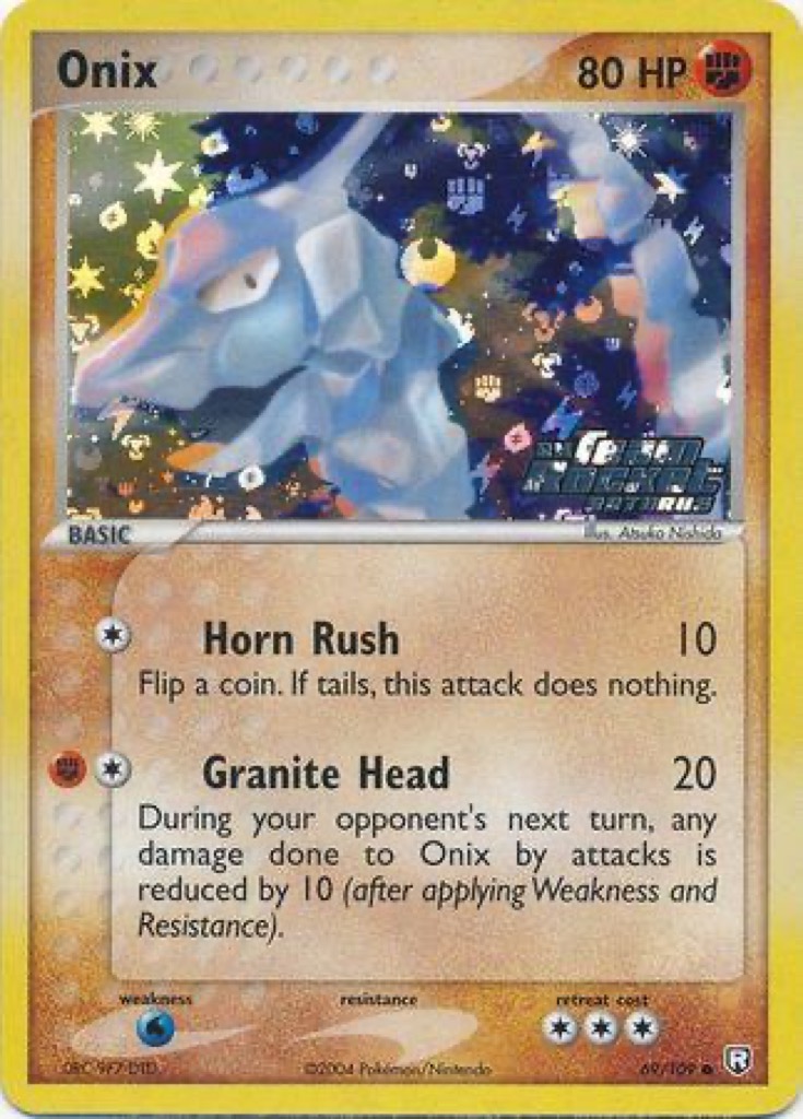 Reverse Holo Onix 69/109, Team Rocket Returns Pokémon card