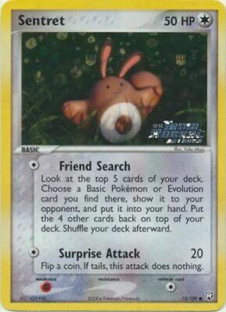 Reverse Holo Sentret 75/109, Team Rocket Returns Pokémon card