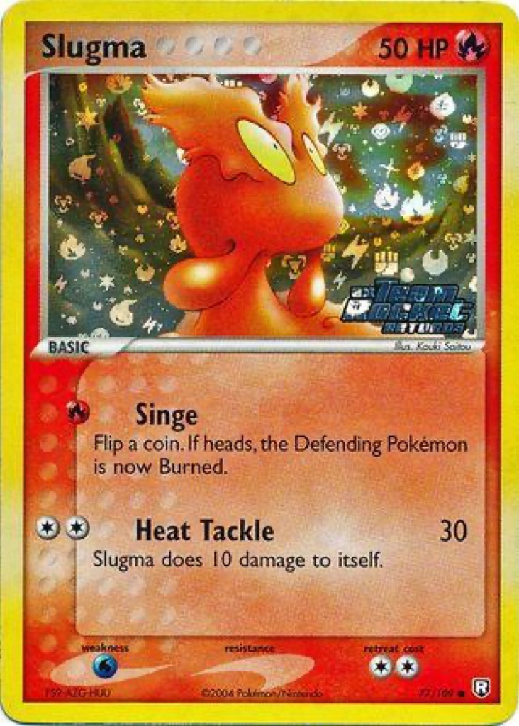 Reverse Holo Slugma 77/109, Team Rocket Returns Pokémon card