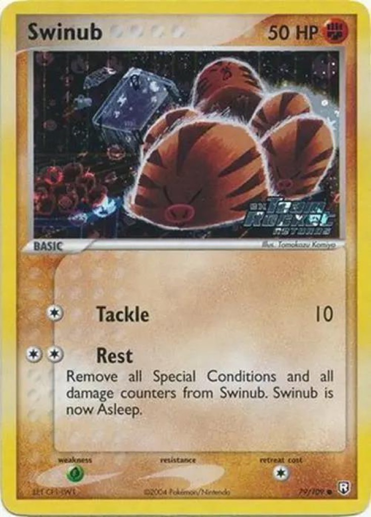Reverse Holo Swinub 79/109, Team Rocket Returns Pokémon card