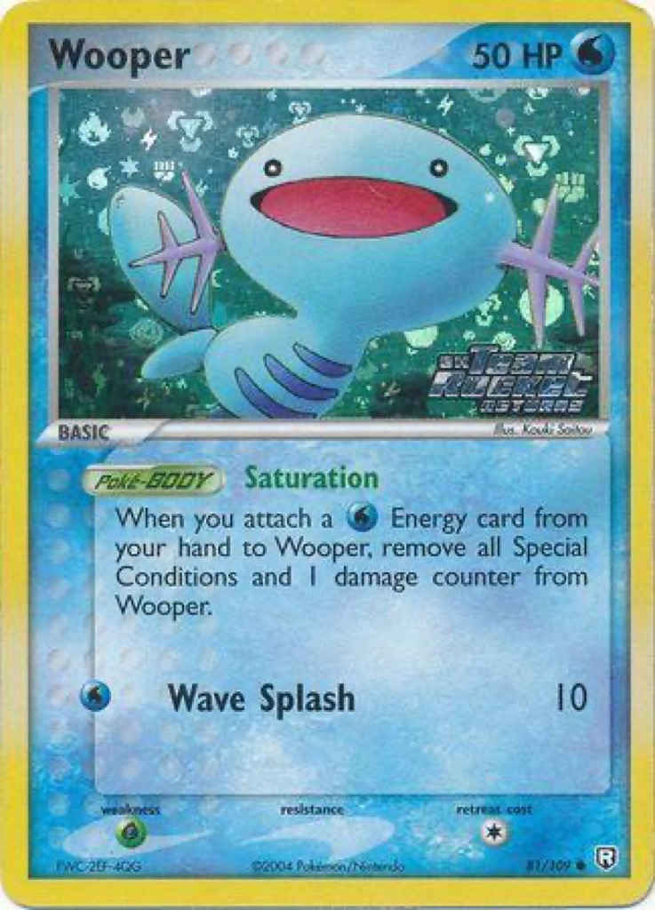 Reverse Holo Wooper 81/109, Team Rocket Returns Pokémon card