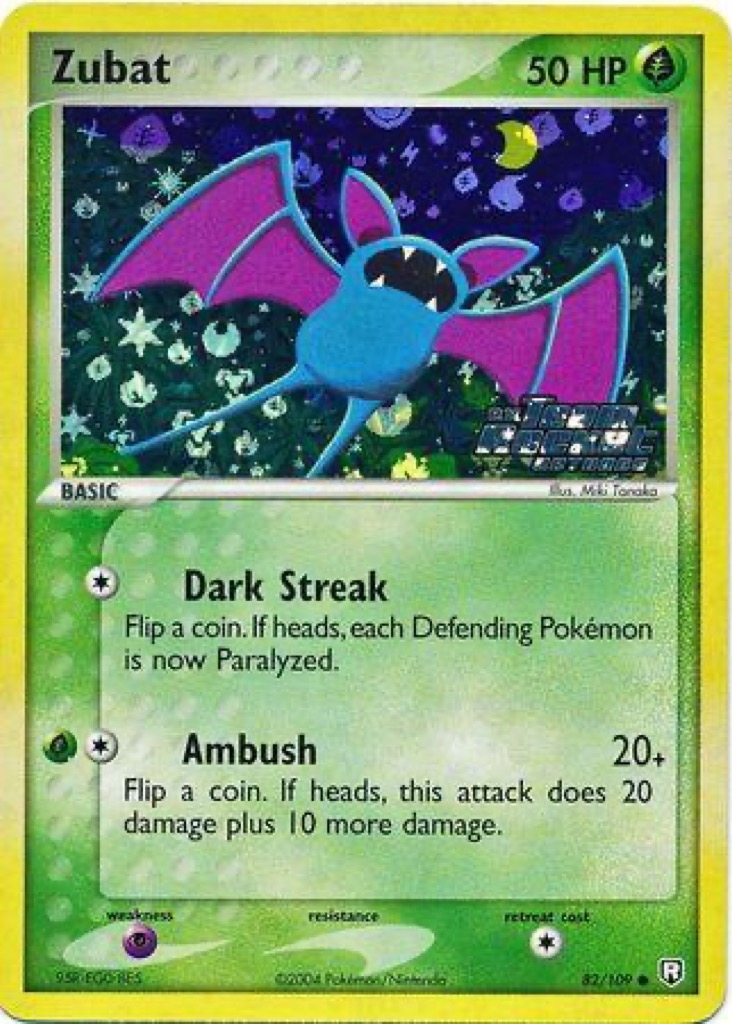 Reverse Holo Zubat 82/109, Team Rocket Returns Pokémon card