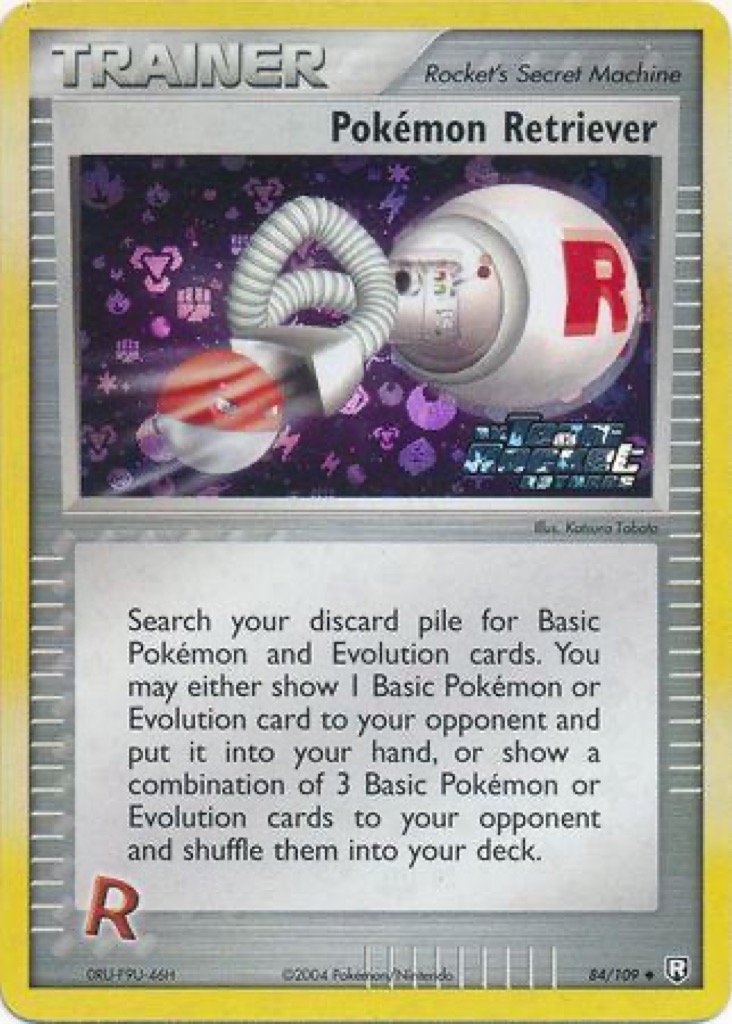 Reverse Holo Pokémon Retriever 84/109, Team Rocket Returns Pokémon card