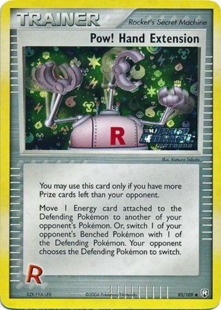 Reverse Holo Pow! Hand Extension 85/109, Team Rocket Returns Pokémon card