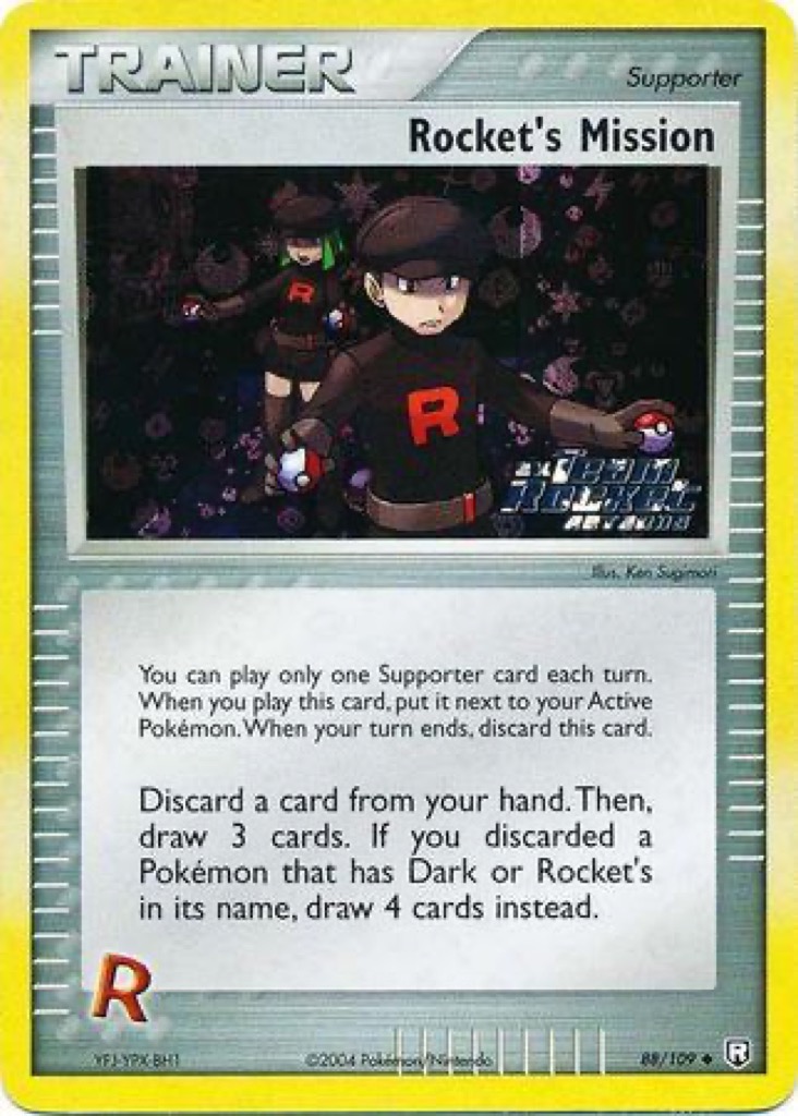 Reverse Holo Rocket's Mission 88/109, Team Rocket Returns Pokémon card