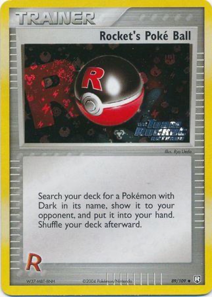 Reverse Holo Rocket's Poké Ball 89/109, Team Rocket Returns Pokémon card
