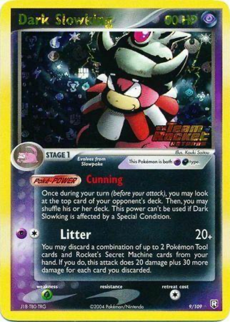 Reverse Holo Dark Slowking 9/109, Team Rocket Returns Pokémon card