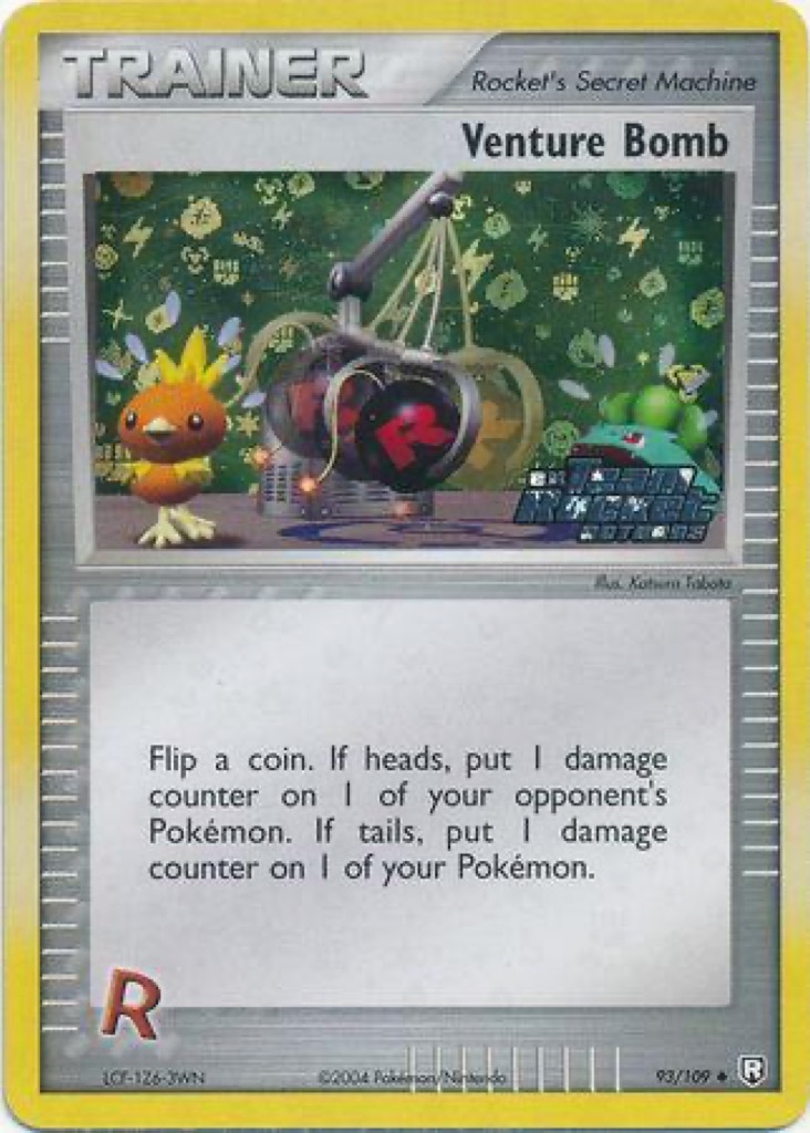 Reverse Holo Venture Bomb 93/109, Team Rocket Returns Pokémon card