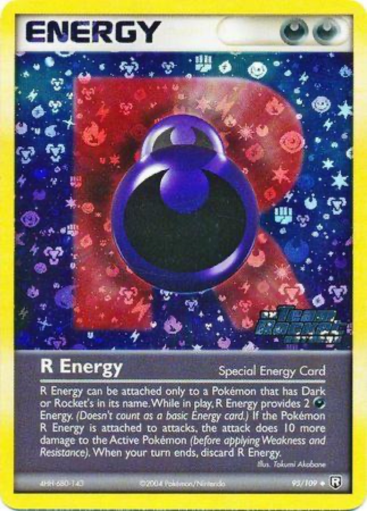 Reverse Holo R Energy 95/109, Team Rocket Returns Pokémon card