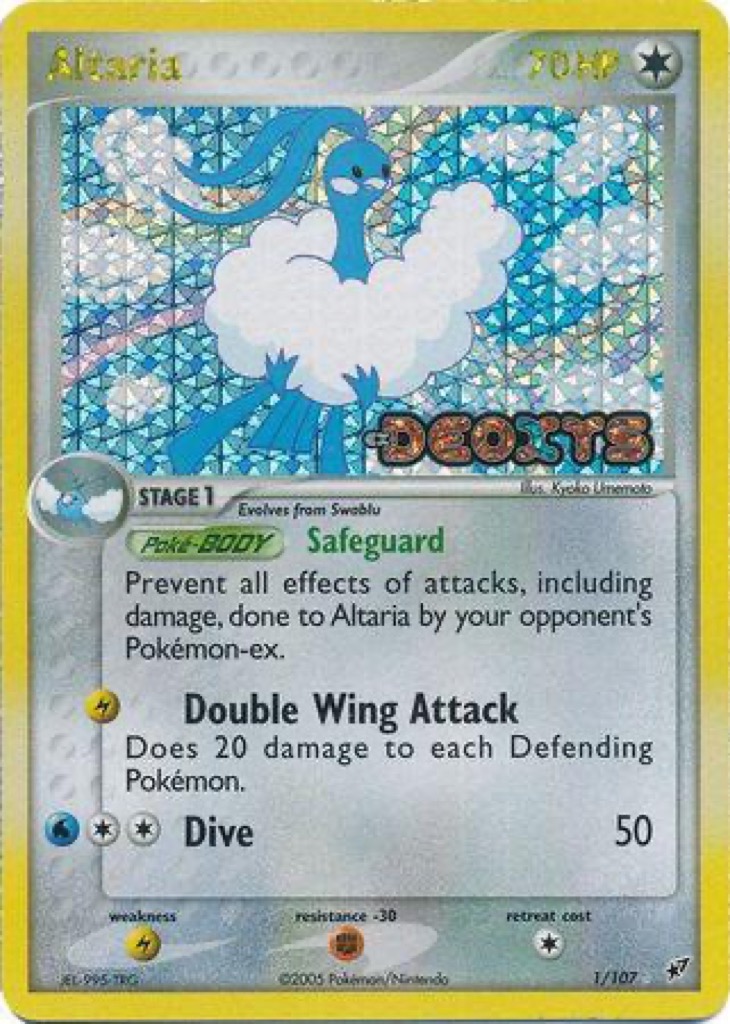 Reverse Holo Altaria 1/107, Deoxys Pokémon card