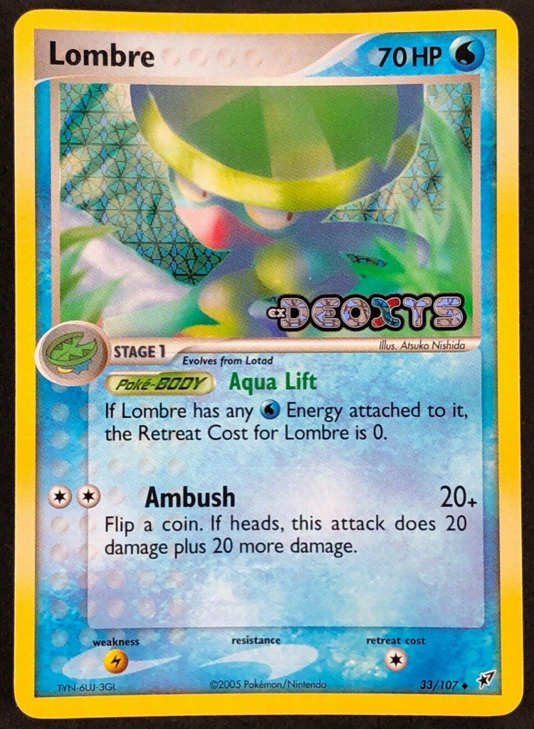 Reverse Holo Lombre 33/107, Deoxys Pokémon card