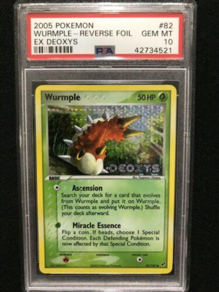 Reverse Holo Wurmple 82/107, Deoxys Pokémon card