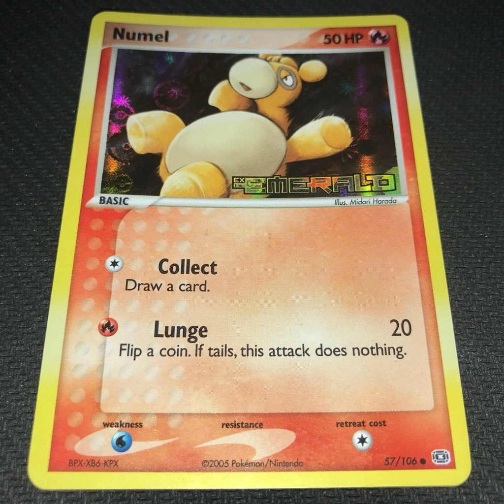 Reverse Holo Numel 57/106, Emerald Pokémon card