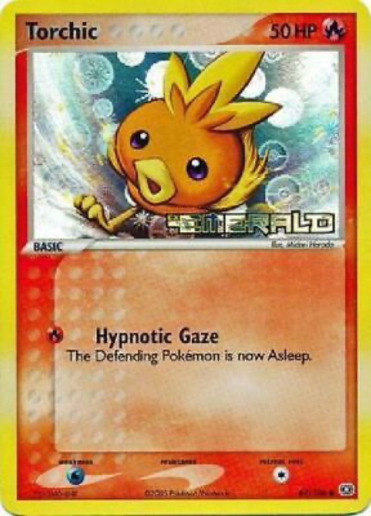 Reverse Holo Torchic 69/106, Emerald Pokémon card
