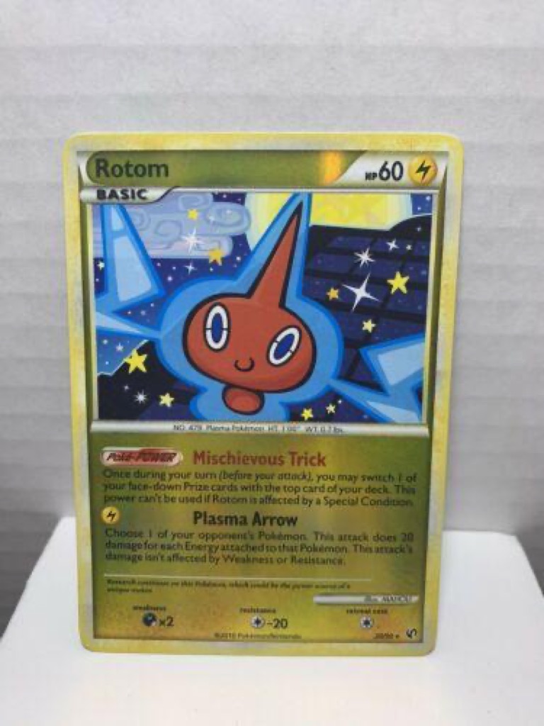 Reverse Holo Rotom 20/90, HS—Undaunted Pokémon card